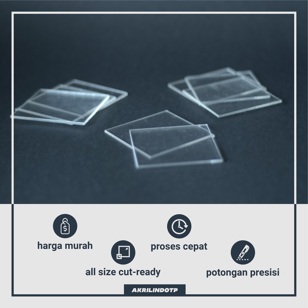 CUSTOM AKRILIK BENING PERSEGI TERBAIK tebal 2mm LASER CUTTING-2