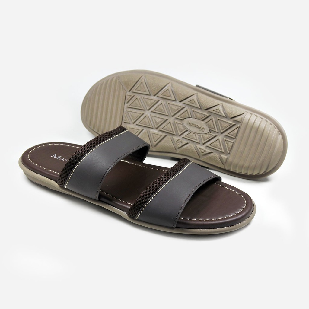 Mascotte LEVEN Sandal Pria 725.003-005 [Cream, Coklat dan Camel] / Ramayana Jatinegara