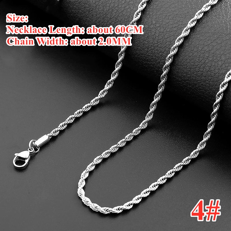 XiaoboACC Kalung Rantai Bahan Titanium Steel Gaya Korea