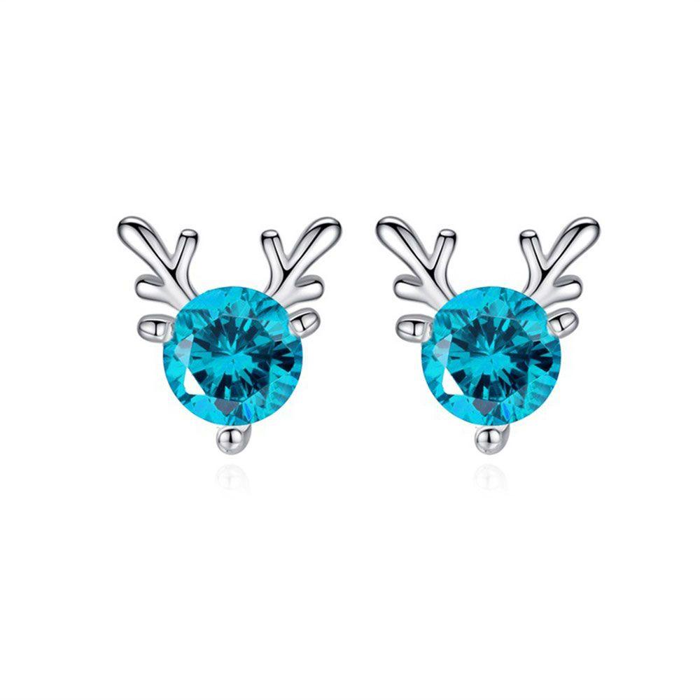 Lily 1pasang Tanduk Ear Studs Perhiasan Hadiah Natal Untuk Wanita Gadis Yilu Has You