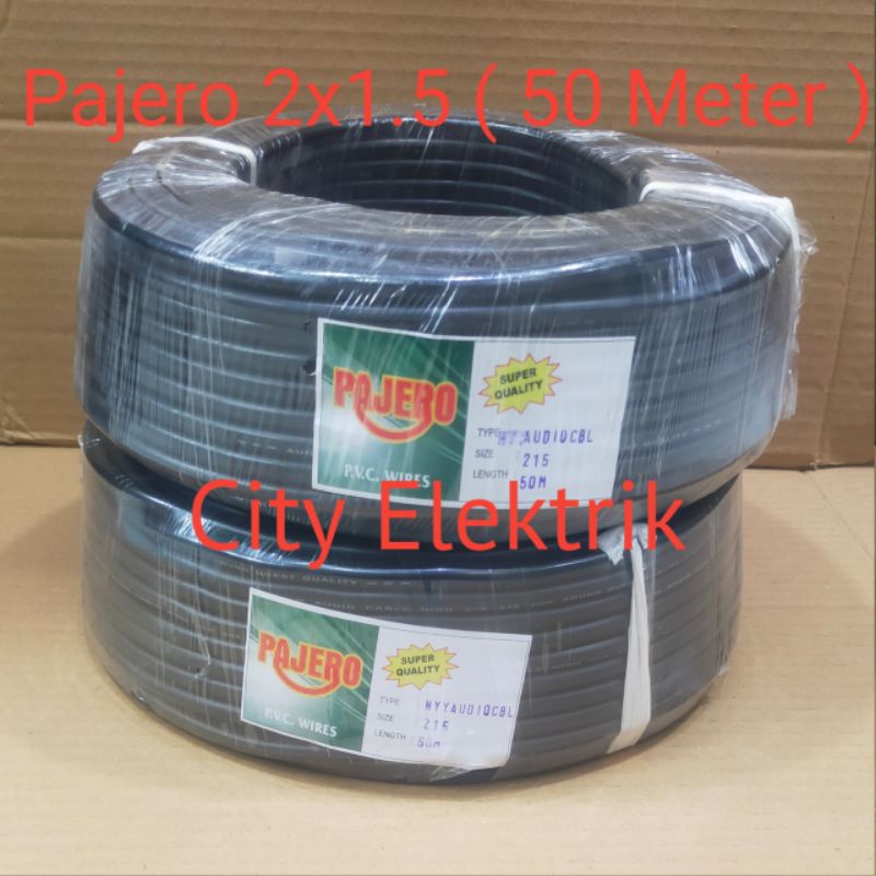 Kabel Listrik Serabut Pajero 2x1.5 ( 50 Meter )