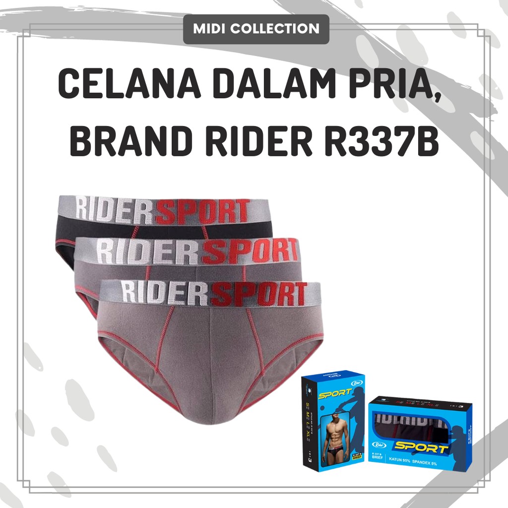 Celana dalam pria Rider Sport Underwear R337B - 3pcs