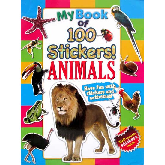 BUKU ANAK MURAH My Book of 100 Stickers ANIMALS