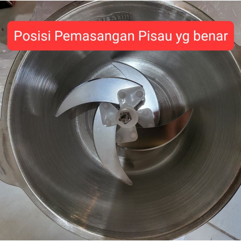 Blender Penggiling Daging Stainless 2 Liter Chopper Serbaguna