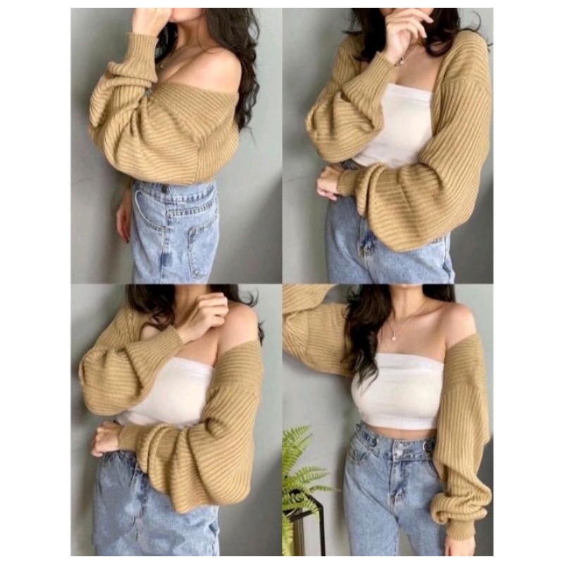 CARDIGAN BELLA RAJUT OVERSIZE CROP TEBAL REMAJA CARDIGAN BAJU WANITA DEWASA MURAH