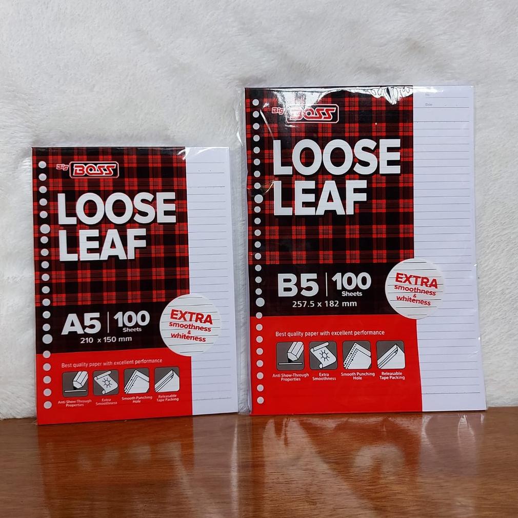 

((BISA COD)) KERTAS BINDER LOOSE LEAF GARIS UKURAN A5/20RING DAN B5/26RING ISI 100 LEMBAR