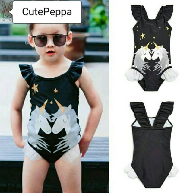  Baju renang unicorn  anak onepiece swimsuit Import Shopee 