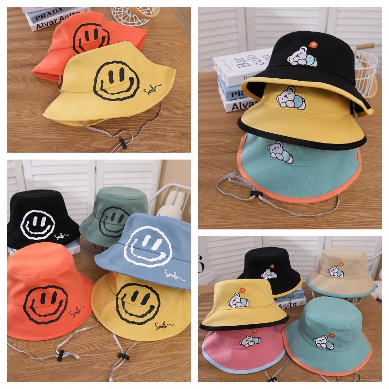 Topi Bucket Anak Topi Anak Import Fashion Bucket Hat 3 - 8 tahun