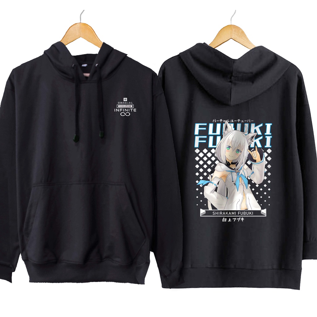 Jaket hoodie jumper infinite vtuber SHIRAKAMI FUBUKI - HOLOLIVE JP material cotton fleece
