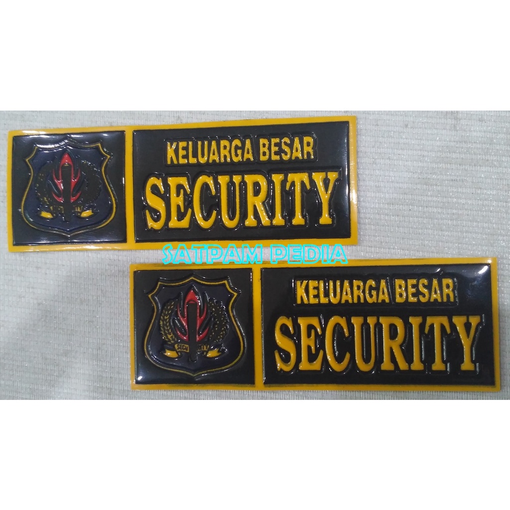 Sticker Plat Embos Security - Stiker Security