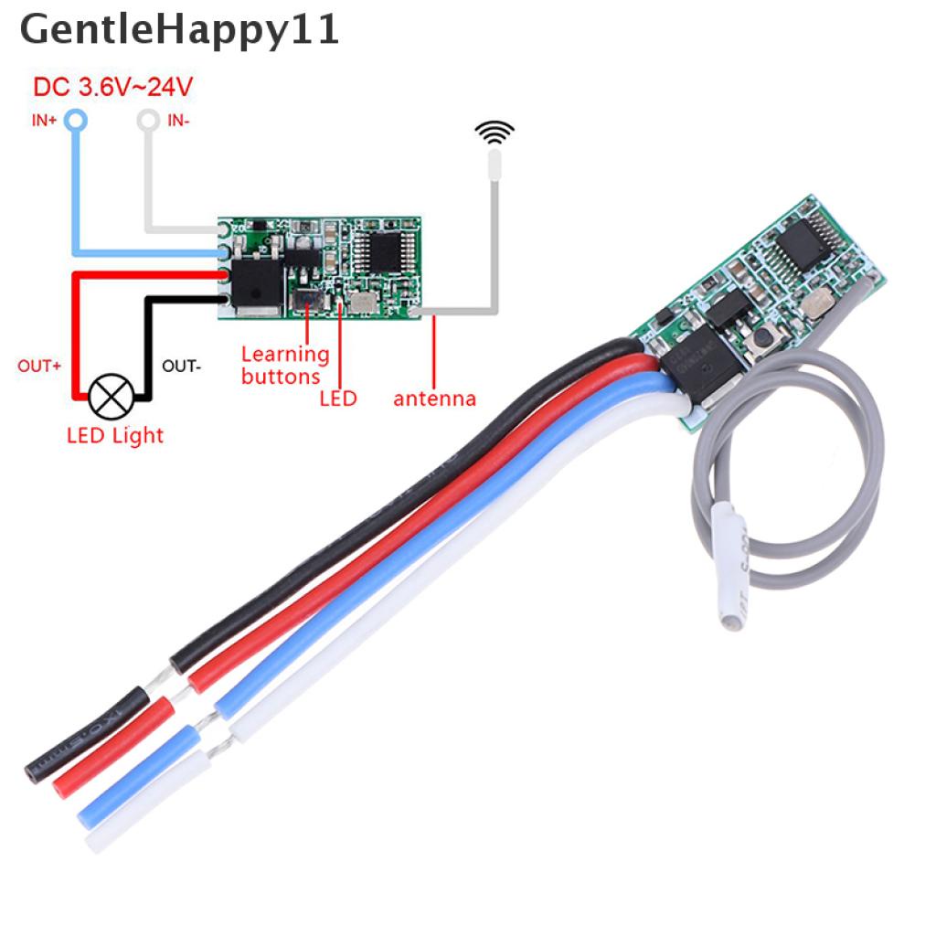 Gentlehappy Modul relay receiver RF 1CH 433Mhz Untuk remote control wireless