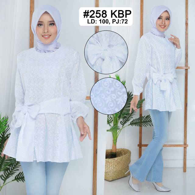 Atasan putih bordir full