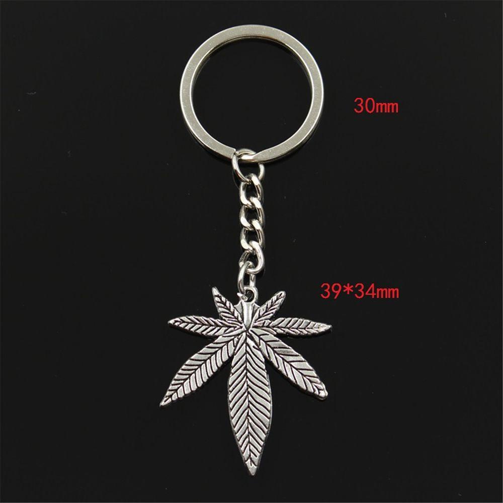 [Elegan] Maple Leaves Keychain Natal 38x40mm Bronze Silver Pendant Perhiasan Hadiah Handmade Craft Metal Key Chain