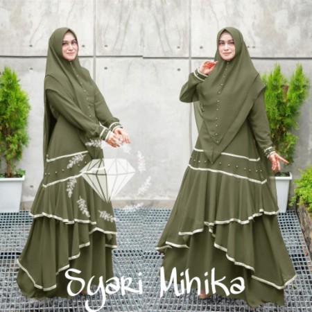 Baju Gamis Muslim Terbaru 2020 2021 Model Baju Pesta Wanita kekinian Bahan Moscrepe Kondangan remaja