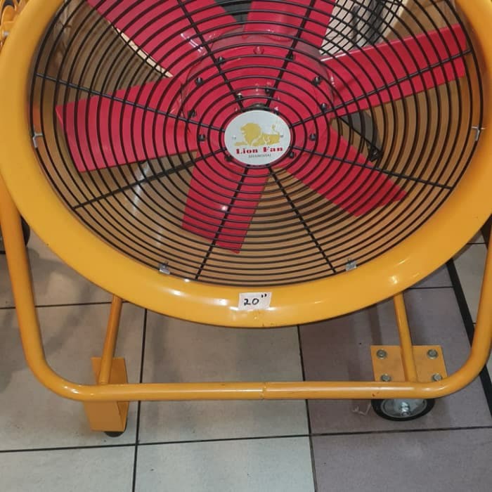 portable blower/fan 20 inch merk LION FAN (dengan roda)