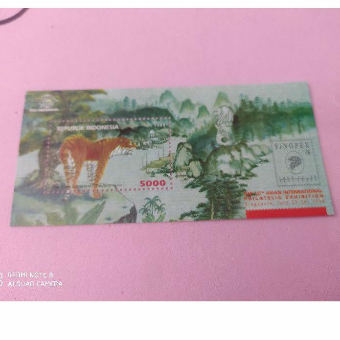 

BL3581 Souvenir Sheet Prangko Indonesia Singpex Asian International Exhibition 1998NH