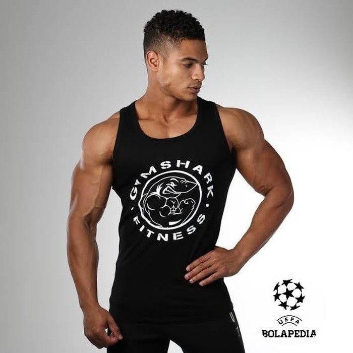 Terbaru Singlet baju kaos gym fitness shark gym training pria