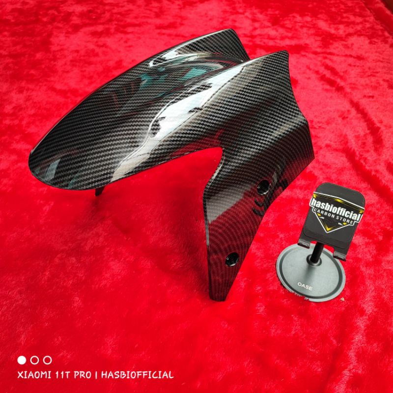 SPAKBOR SLEBOR DEPAN NINJA 250 KARBU OLD LAMA FULL CARBON