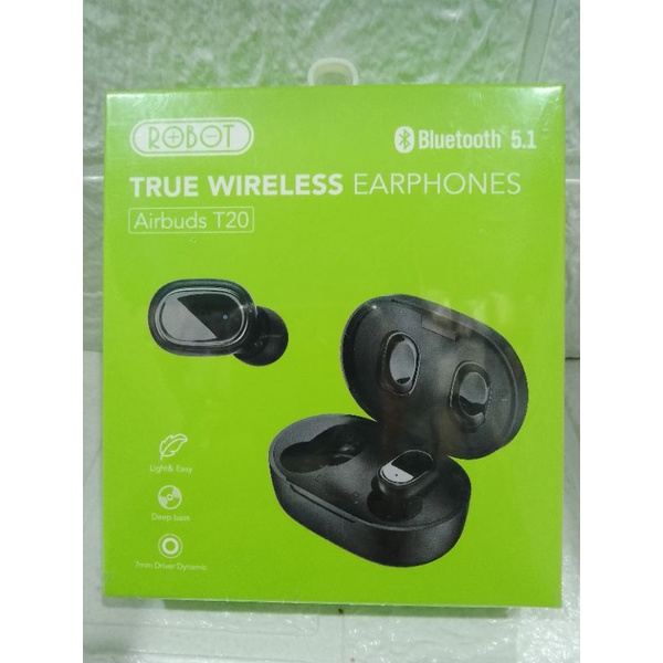 Airbuds Robot T20,Airbuds Robot,Airbuds murah,Handsfree Bluetooth,Handsfree Robot,Handsfree ORI,Hand