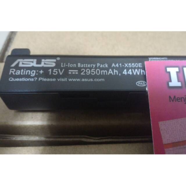 Jual baterai laptop asus F550 X450J  A41-X550E Original