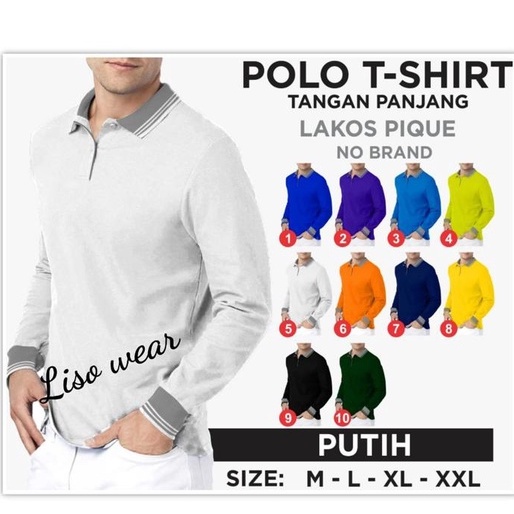 Jual Liso Wear Kaos Polo Shirt Polos Kaos Kerah Pria Kaos Seragam Polos Kerah Pria Lengan