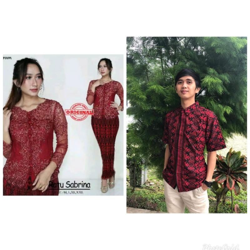 REAL PICT COUPLE KEBAYA PAYET/KEBAYA TUNANGAN/KEBAYA AKAD/KEBAYA PESTA/BY WI