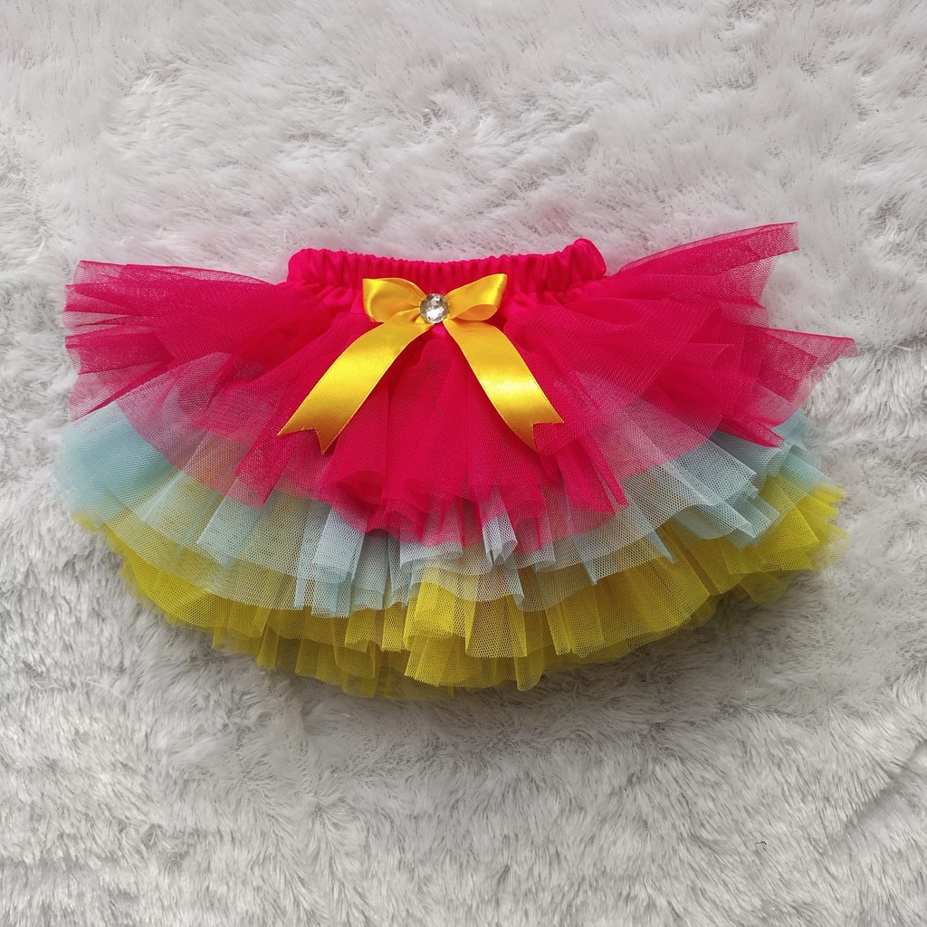 Rok Tutu Anak Perempuan Model Rok Tutu Pelangi | Rok Tutu Umpak | Bawahan Rok Tutu Susun | Rok Tutu 