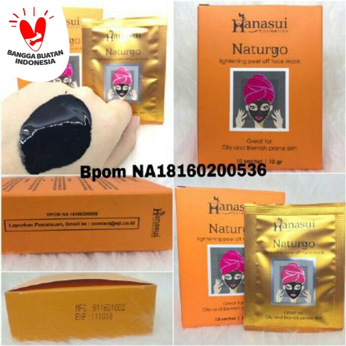 Masker Naturgo BPOM Hanasui Menghilangkan Komedo Per Sachet