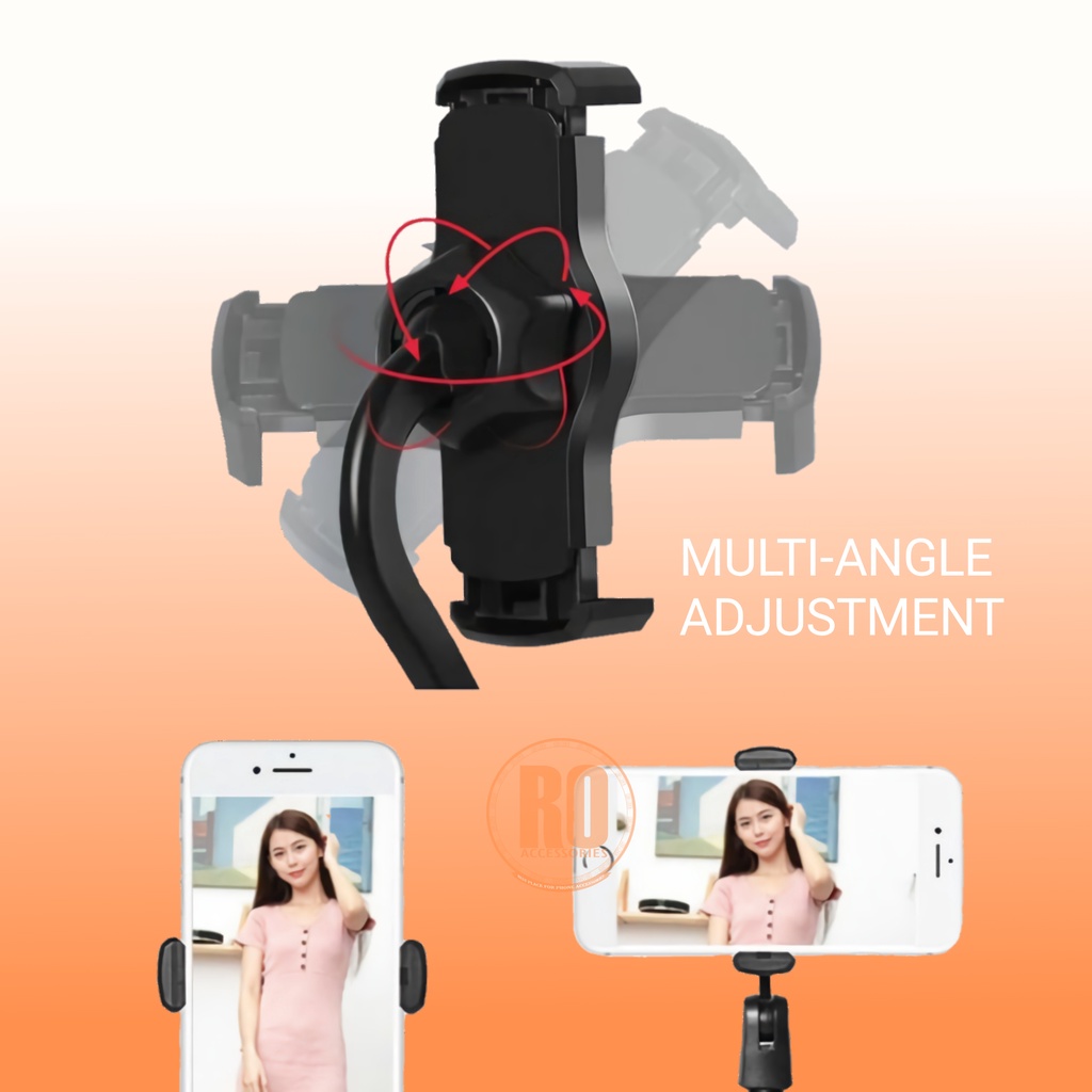 [RO ACC]  MICROPHONE PHONE STAND HOLDER lIVE BRODCAST UNIVERSAL ALL TIPE HP