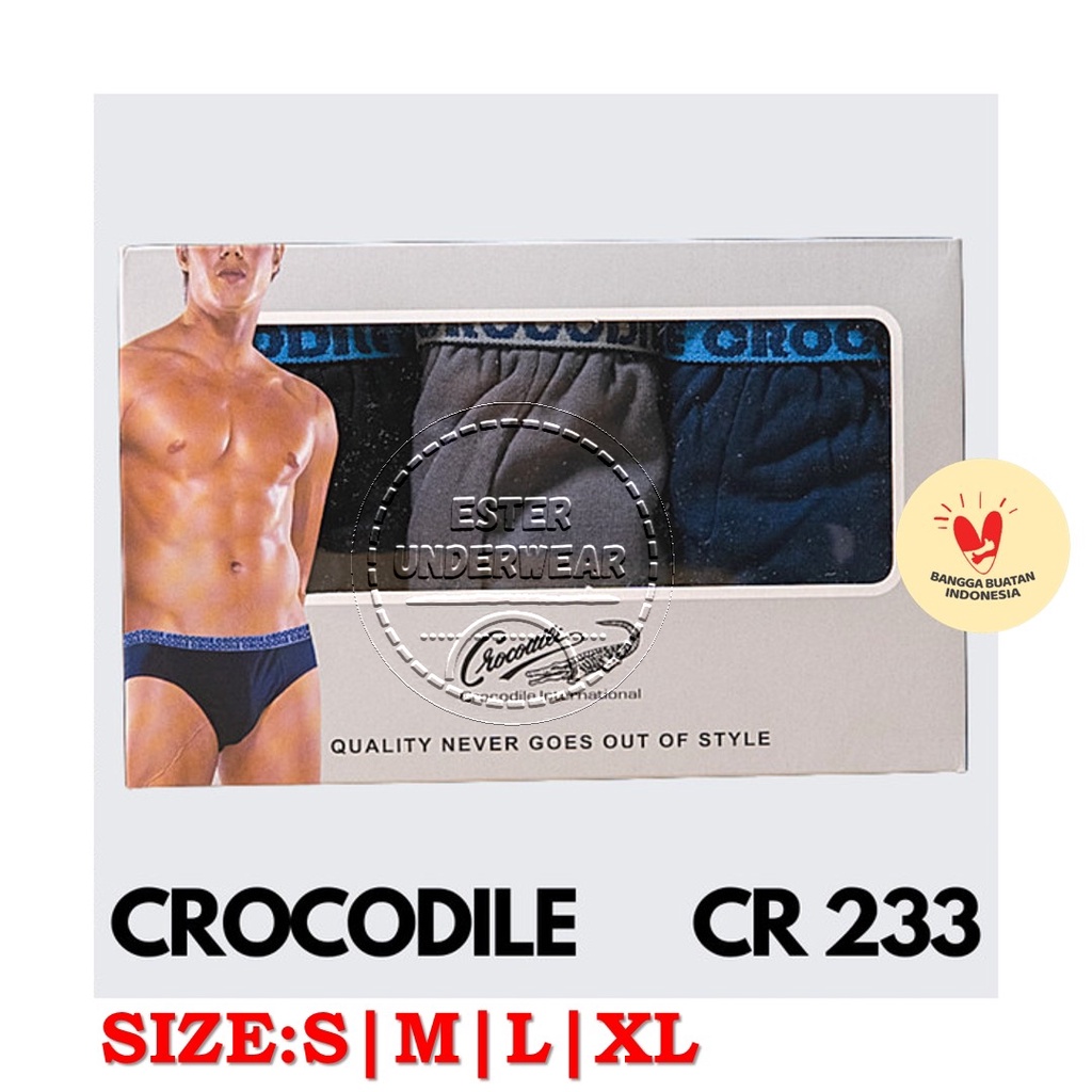 Celana Dalam Pria CROCODILE  CR 233 Karet SPORT Kecil Isi 3Pcs/pack