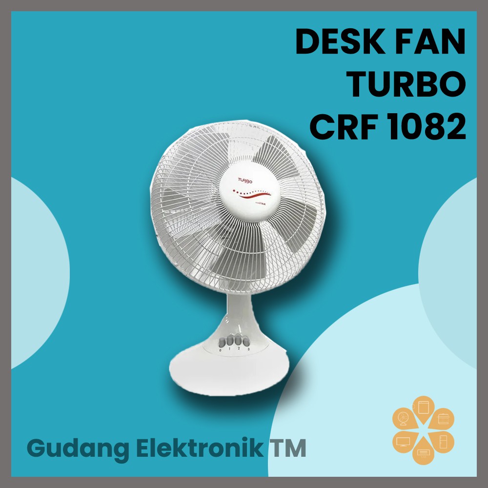 Kipas Angin Desk Fan TURBO CRF 1082