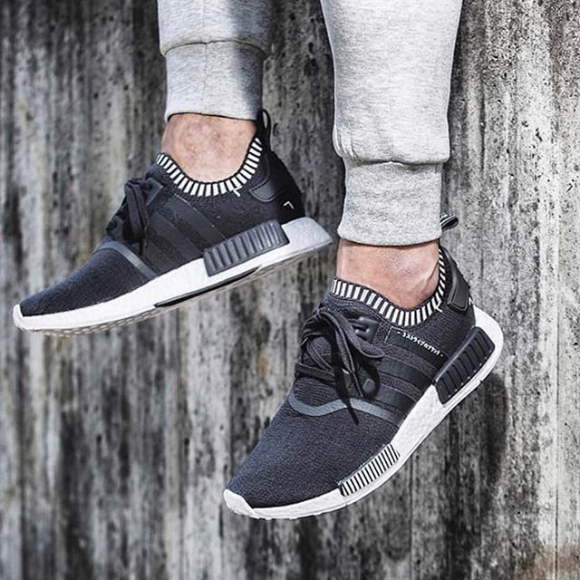Sepatu Pria Adidas NMD R1 Japan Black White Premium