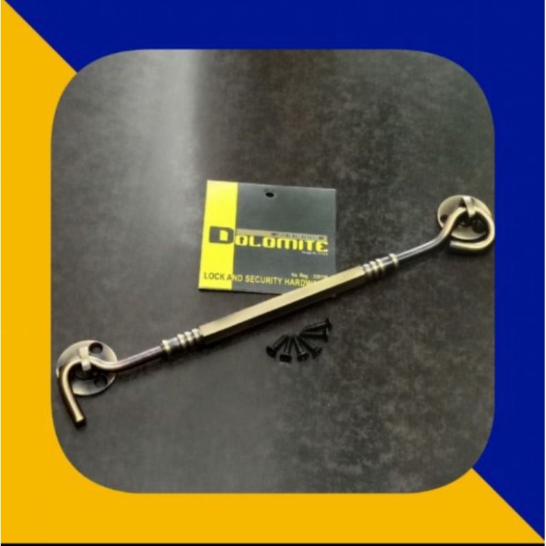 Hak angin/cantolan jendela/penahan jendela/kait angin jendela 10 inch AB/Antik Brass HA-2127