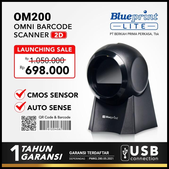 Omni Barcode Scanner Om200 Blueprint 2D Auto Scan, Qr Code & Barcode