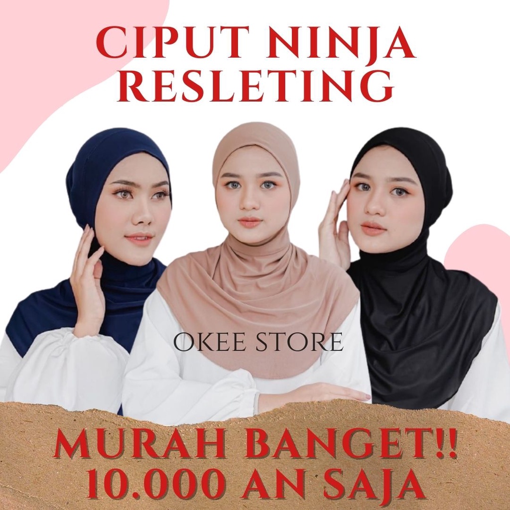 DALAMAN HIJAB CIPUT NINJA / CIPUT NINJA RESLETING / INNER CIPUT NINJA / CIPUT NINJA BAHAN KAOS SPANDEK PREMIUM