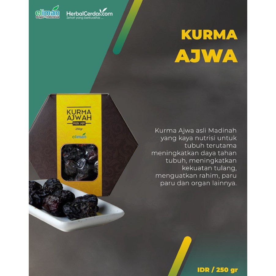 KURMA AJWA (Kurma Nabi) Kurma Ajwa asli madinah
