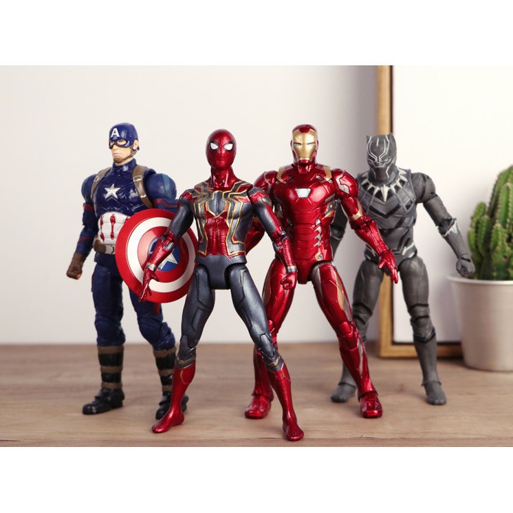 Original Marvel Action Figure Iron Man Toys 7 Inches With 20 - hot toy figure roblox game pvc bendable figure toys anime roblox