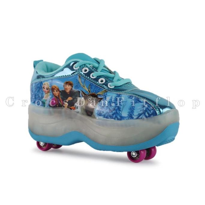 SEPATU RODA ANAK RODA 4 KARAKTER FROZEN BLUE