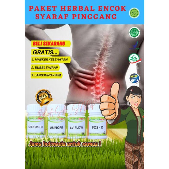 Naturindo paket obat herbal encok saraf pinggang