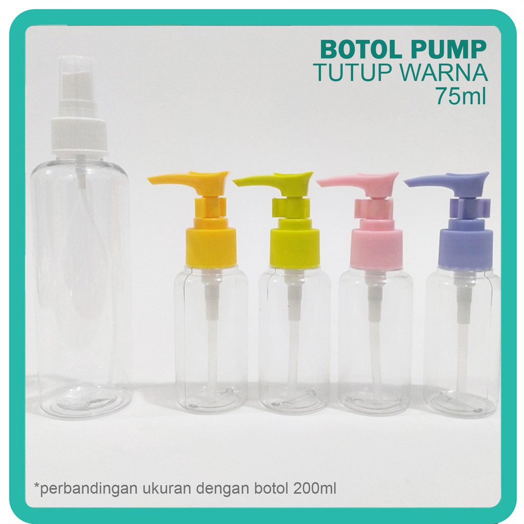 Botol Pump Botol Pompa Isi Ulang PET Tebal Botol Hand sanitizer Facemist Parfum