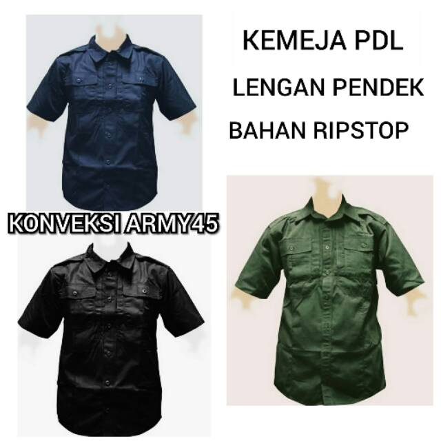 Kemeja Pdl lapangan Lengan Pendek Tactical outdoor Pria Polos Pramuka