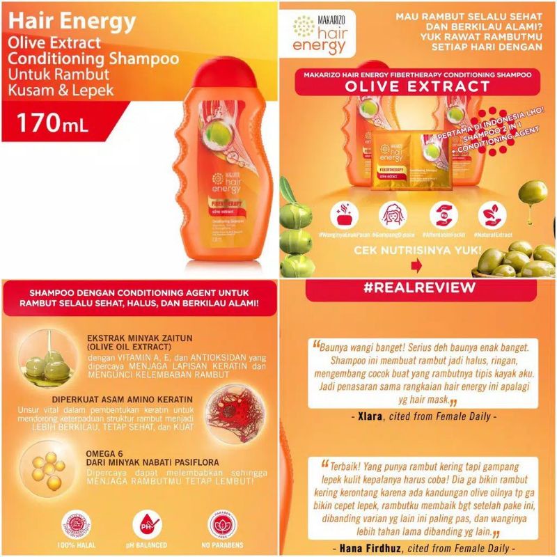 Makarizo Hair Energy Shampoo 170ml