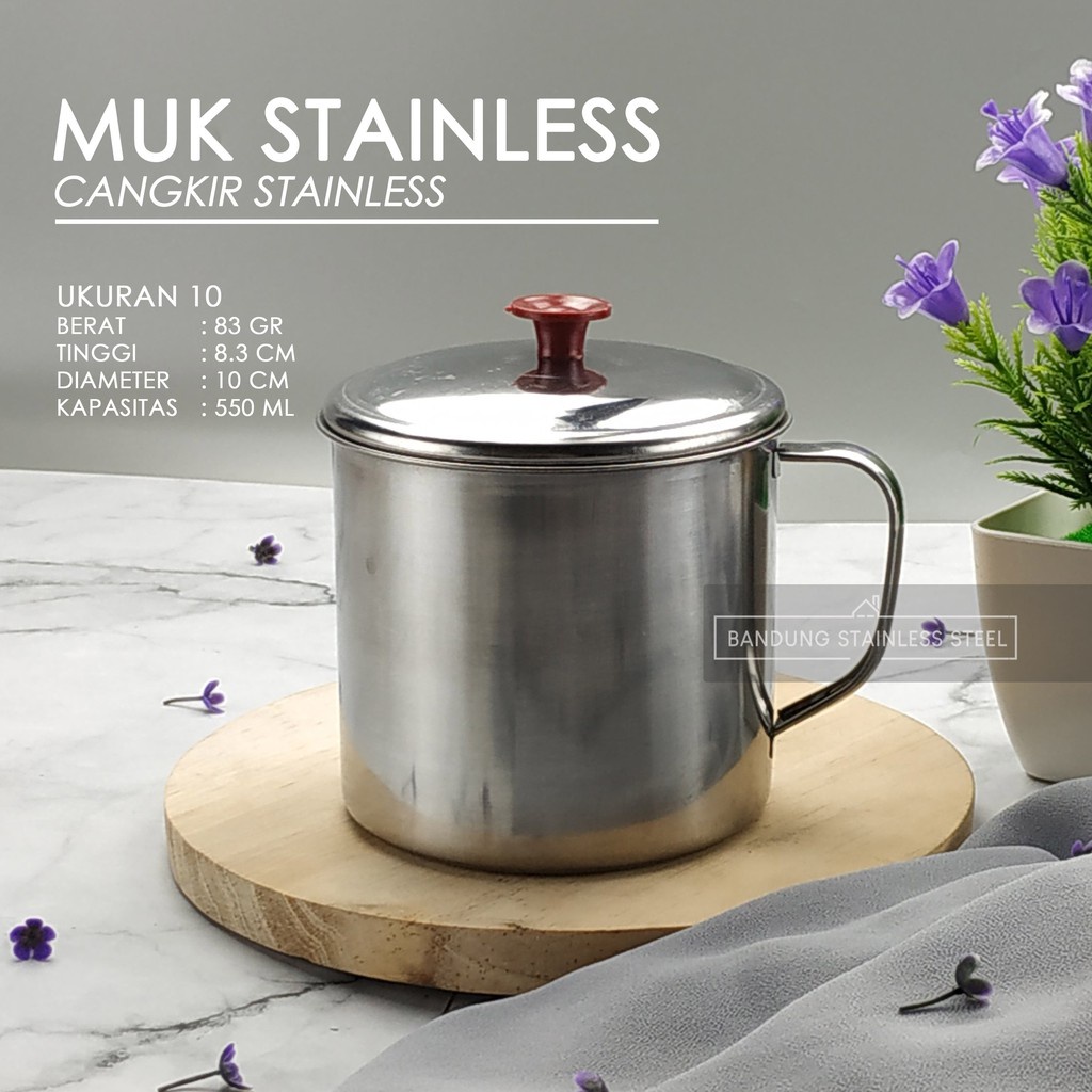 Muk Kopi Teh serbaguna murah 10 Cm / Muk Murah cangkir stainless