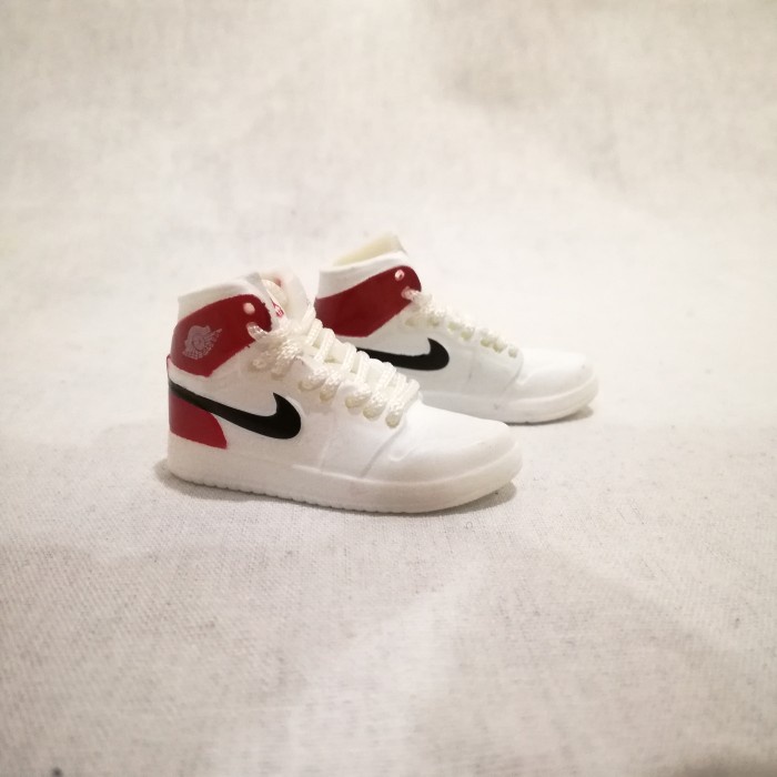 3D SNEAKERS KEYCHAIN MINIATUR AIR JORDAN 1 AJ1 WHITE CHICAGO