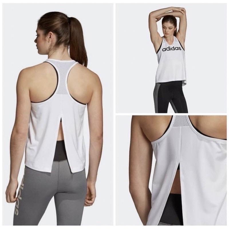 Open back tank white Adidas climalite ori