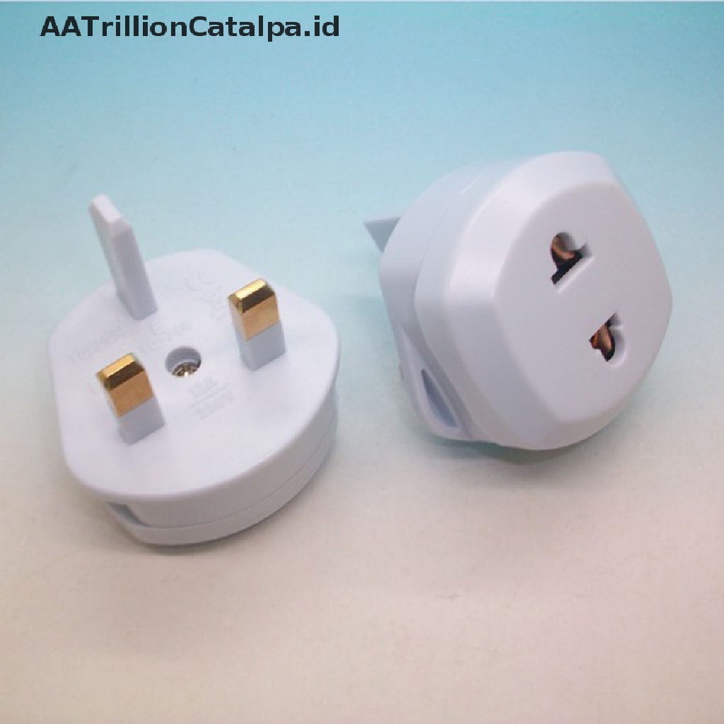 Aatrillioncatalpa 1PC Adapter Konverter Power Plug US / EU Ke UK AC Untuk Travel / Rumah