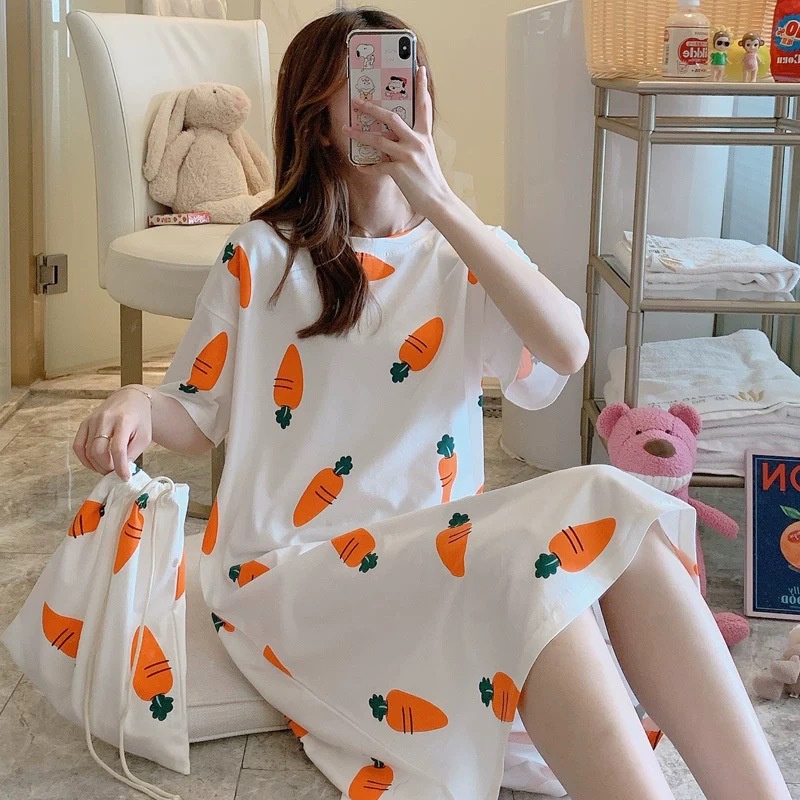[COD] Daster Wanita Baju Rumah Santai Baju Tidur Dress Santai Dress Import Daster Lucu Motif Korea B