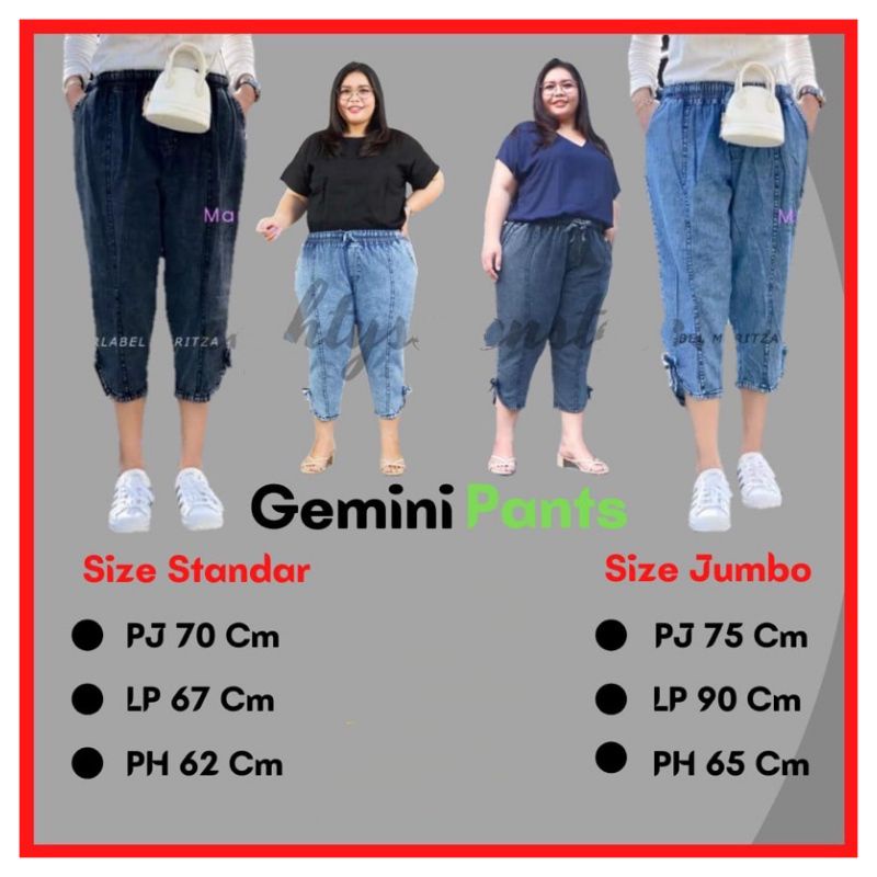 Gemini pants celana wanita 7/8 terbaru