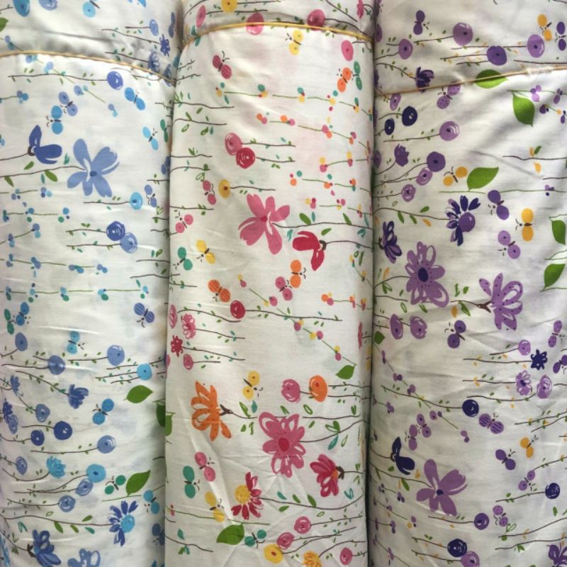bahan kain katun jepang motif bunga balon