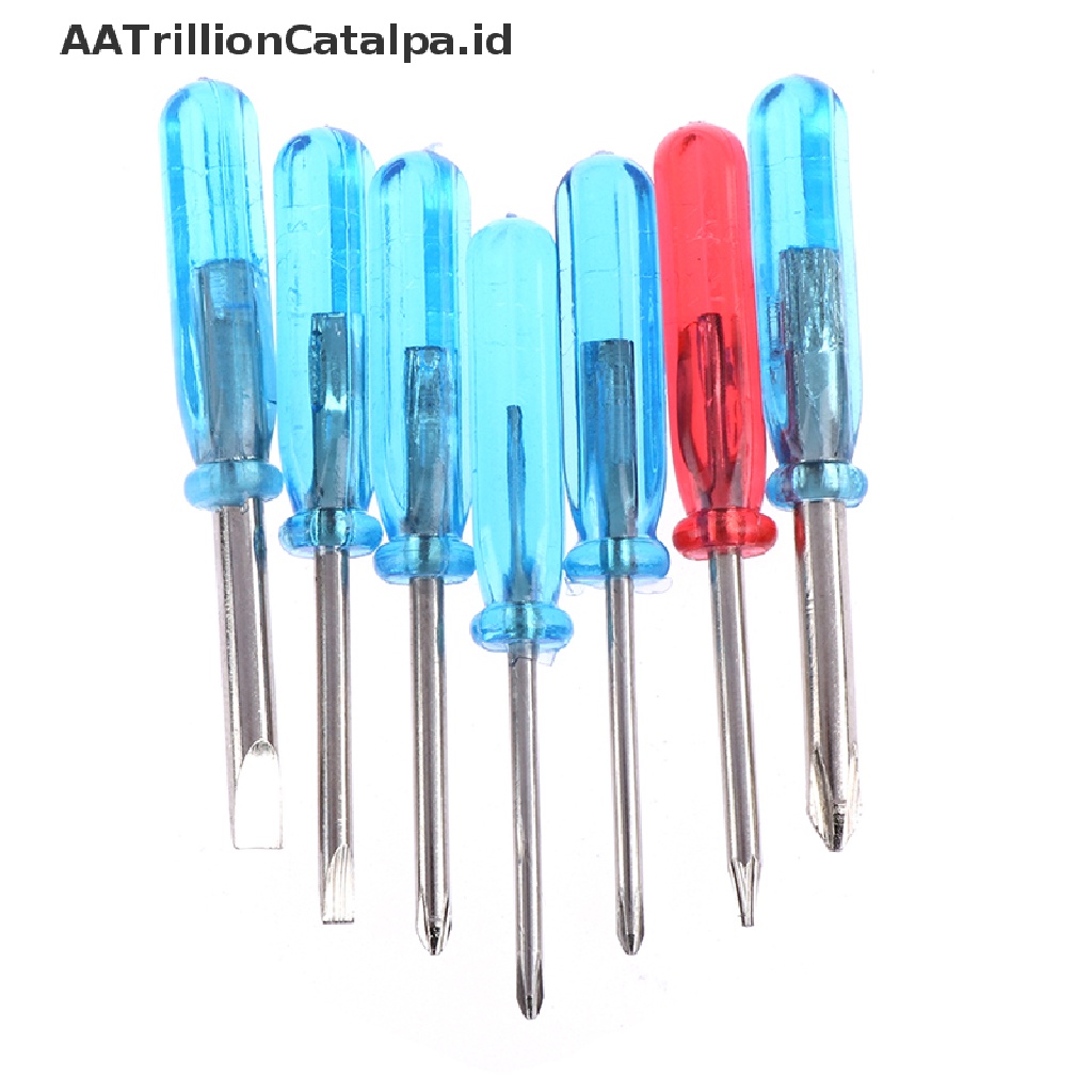 7pcs / set Obeng cross mini 45mm x 3mm Warna Biru Untuk Alat Perbaikan